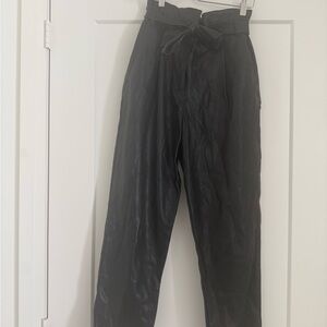 Dynamite Black Faux Leather Women’s High Waisted Dress Pants